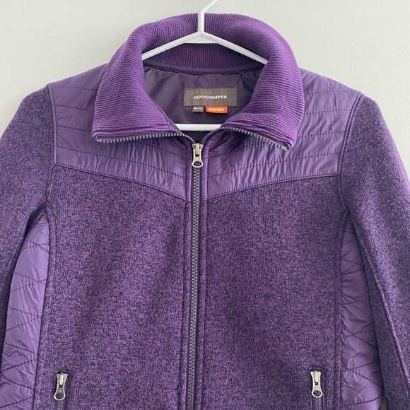 Denver Hayes T-Max Purple Zip-Up Sweater, Size S - Picture 2 of 12